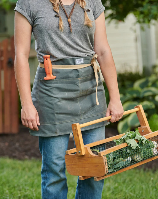 Garden Waist Apron in Wax Cotton | ARTIFACT - Made in USA